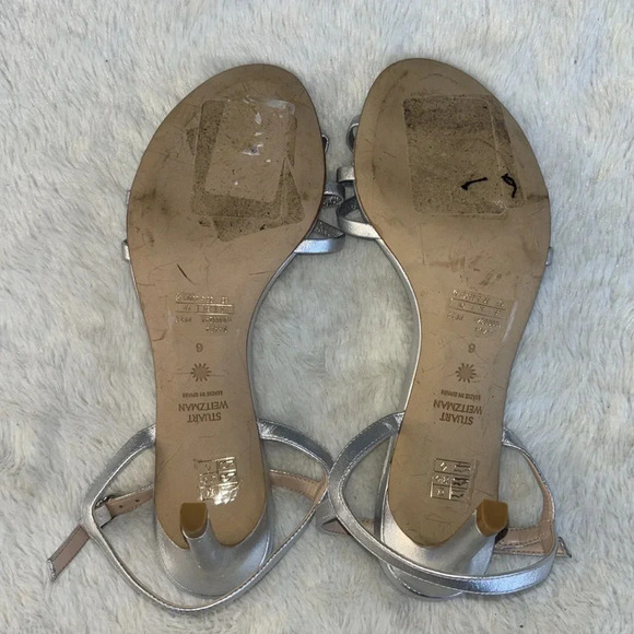 EUC Stuart Weitzman Starla 80 Ankle Strap Leather Sandal Size 6 - Picture 6 of 7